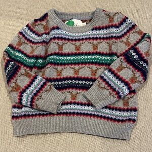 Mini Boden Multicolor Patterned Crewneck Sweater